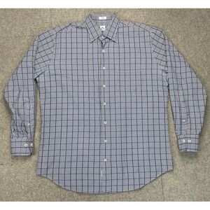 Peter Millar Men's‎ Check Button Down Long Sleeve Shirt Size Large